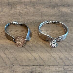 Sterling Silver Women's Vintage Spoon Bracelets
